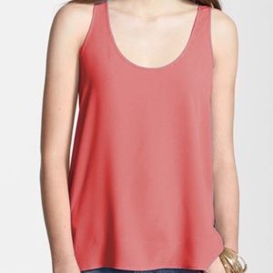 Nordstrom Frenchi Coral Tank Tops, Medium